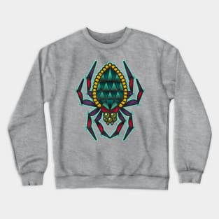 Halloween gem jewel spider Crewneck Sweatshirt